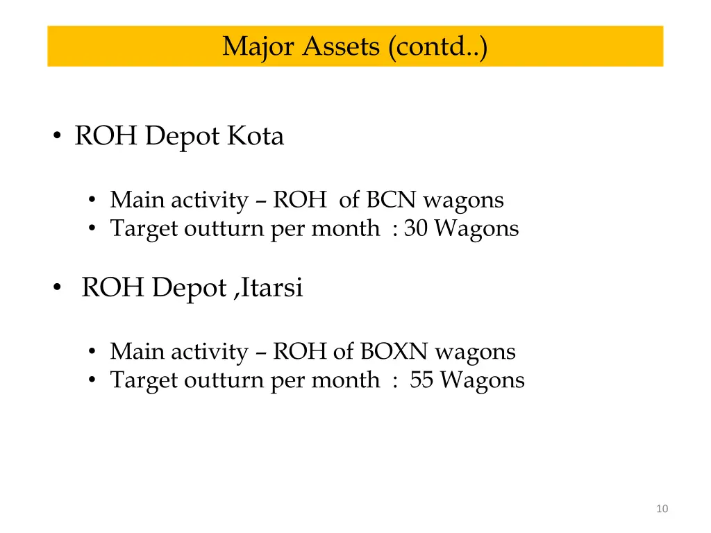 major assets contd 3