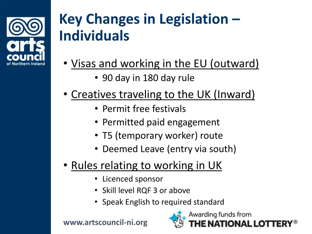 key changes in legislation individuals