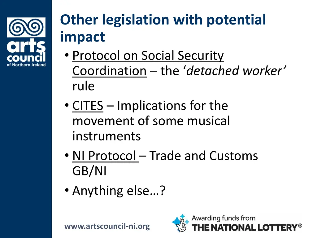 other legislation with potential impact protocol