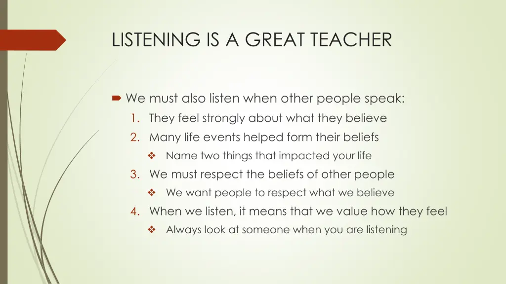 listening is a great teacher 2