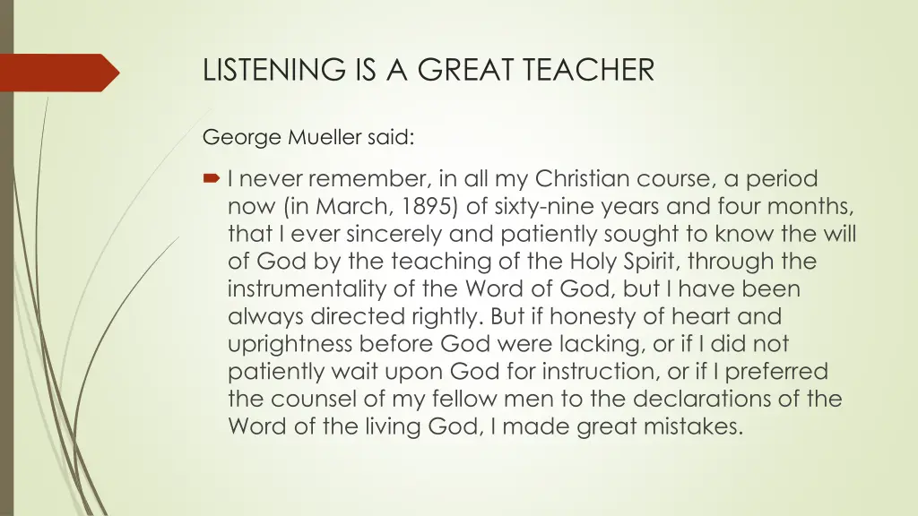 listening is a great teacher