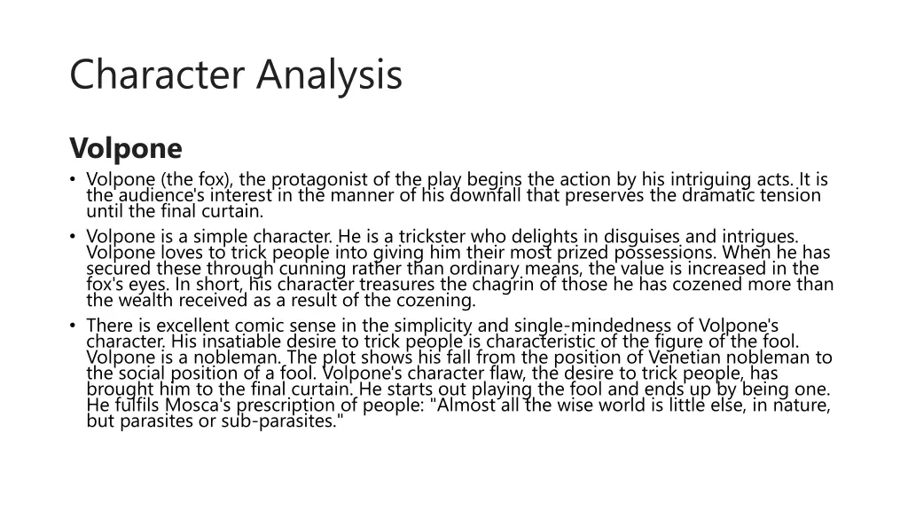 character analysis 2
