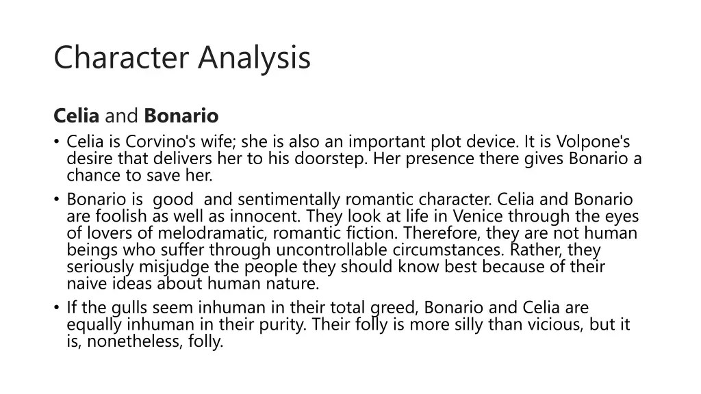 character analysis 4