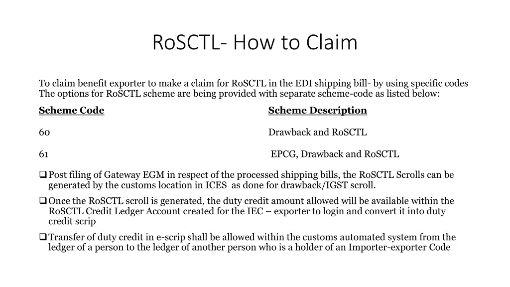 rosctl how to claim