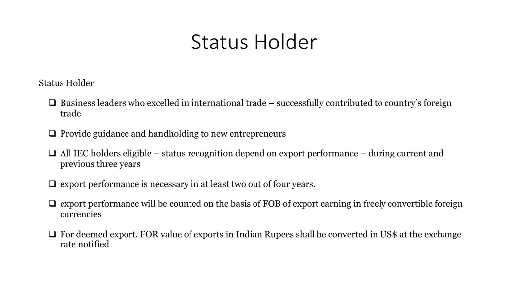 status holder