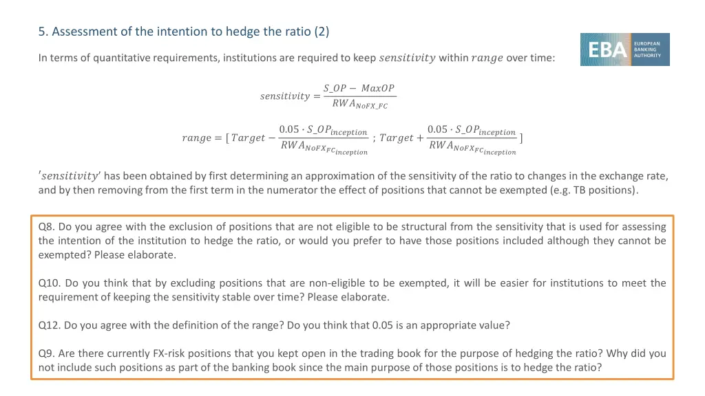 5 assessment of the intention to hedge the ratio 2
