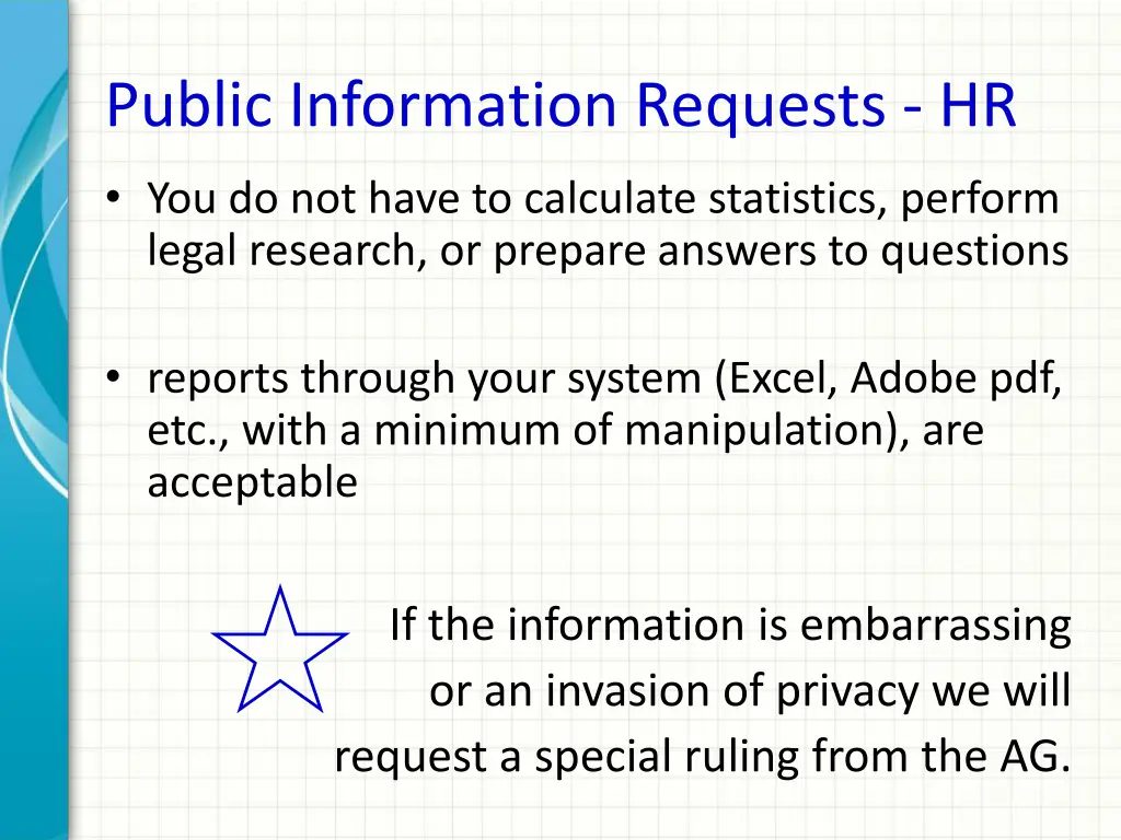 public information requests hr 5