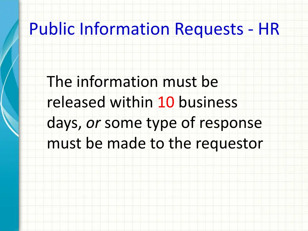 public information requests hr 6