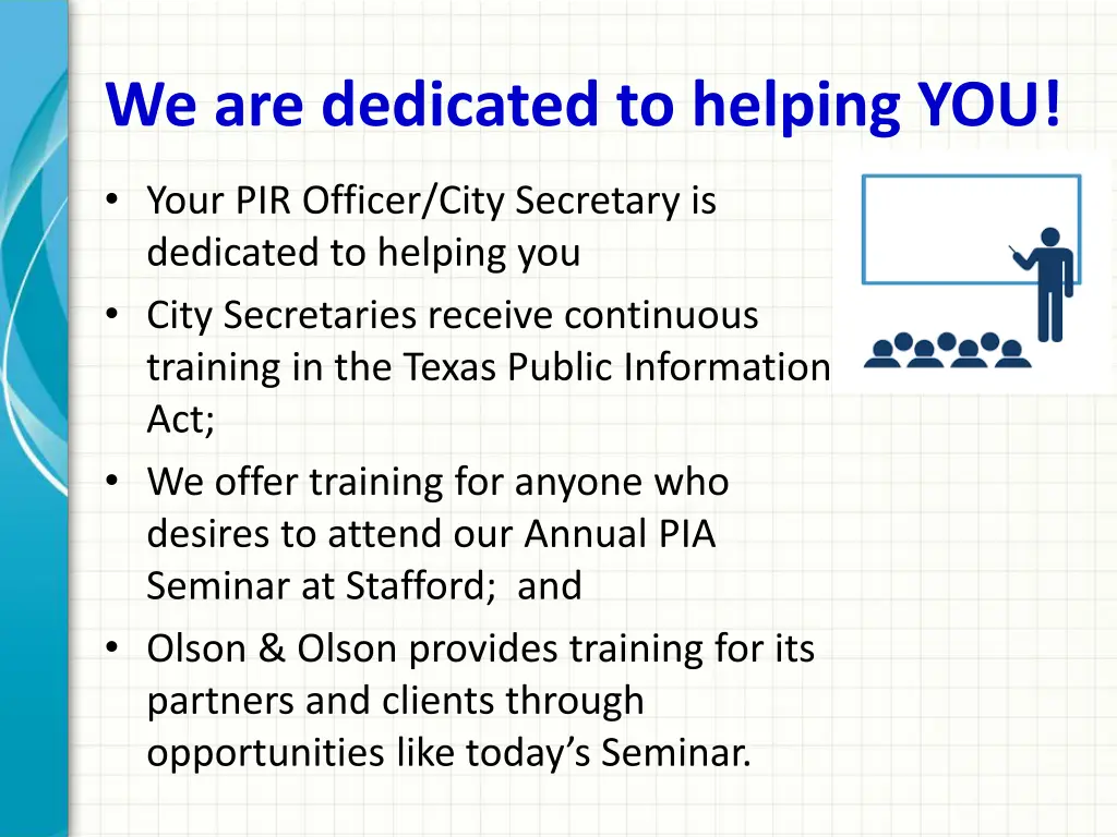 we are dedicated to helping you