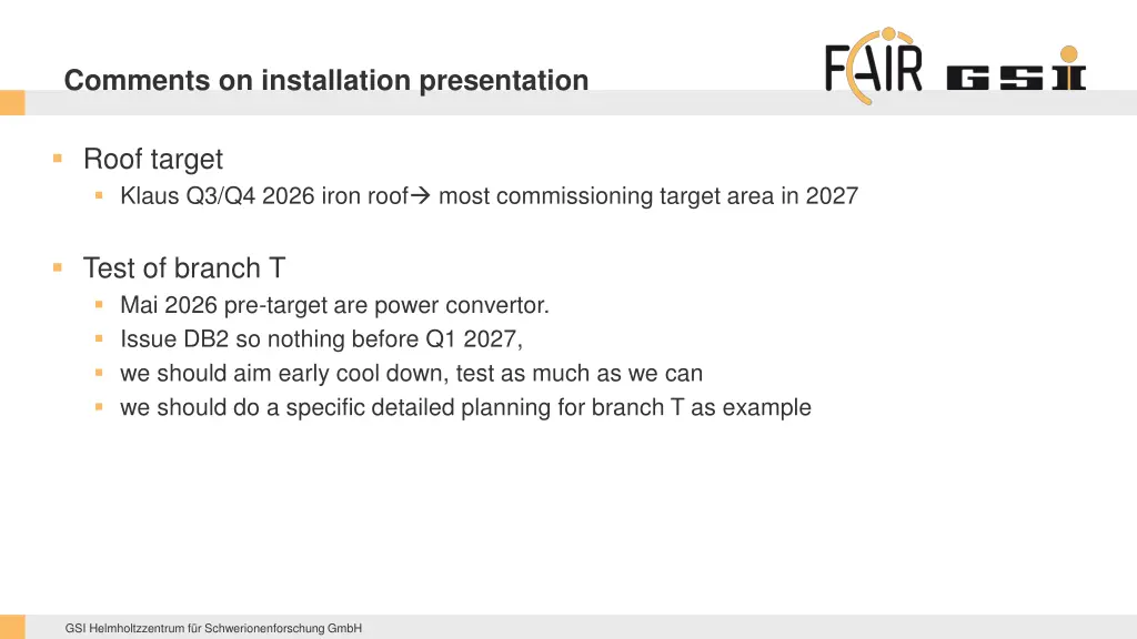 comments on installation presentation