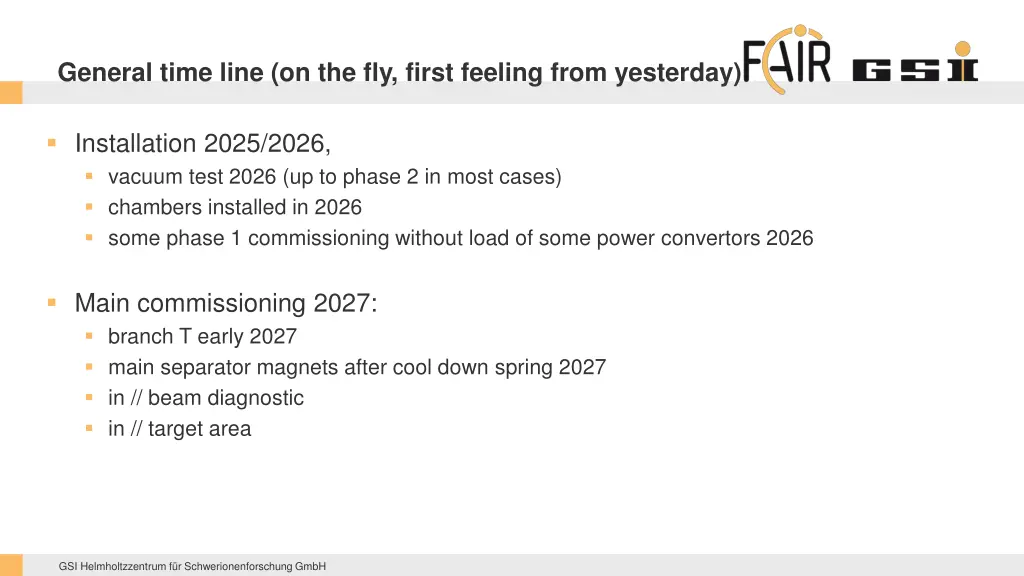 general time line on the fly first feeling from