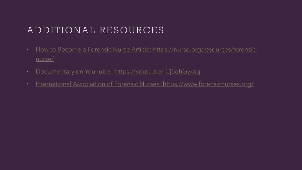 additional resources