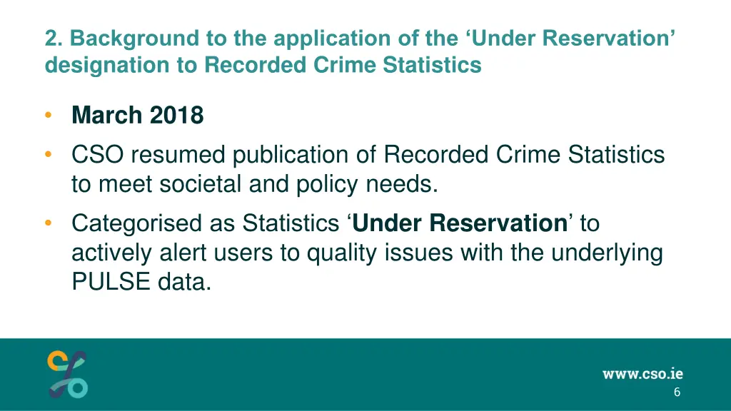 2 background to the application of the under 2