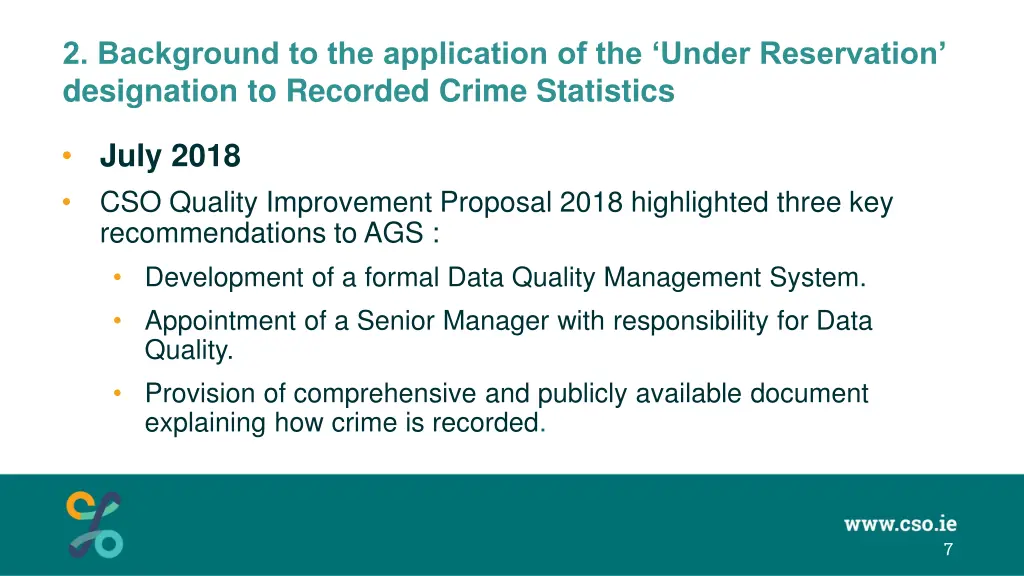 2 background to the application of the under 3