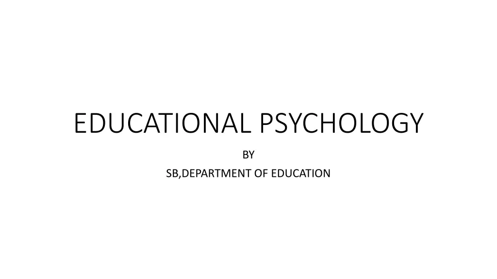 educational psychology