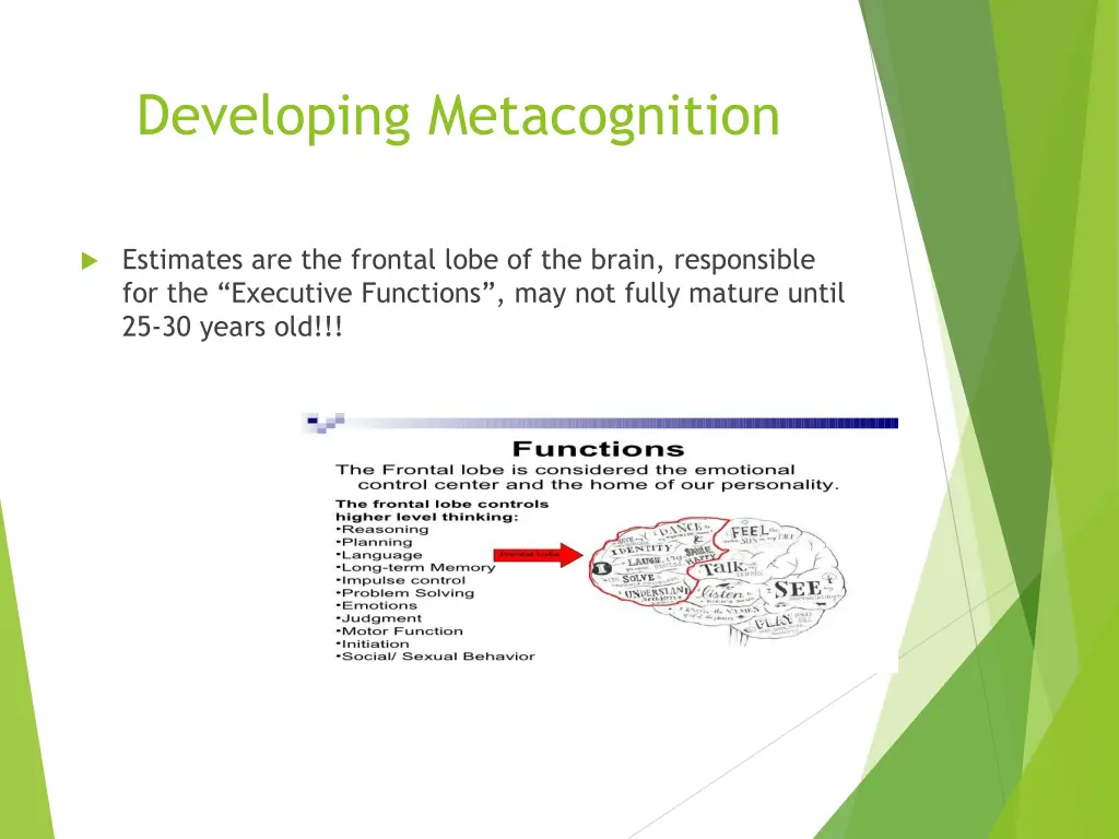 developing metacognition