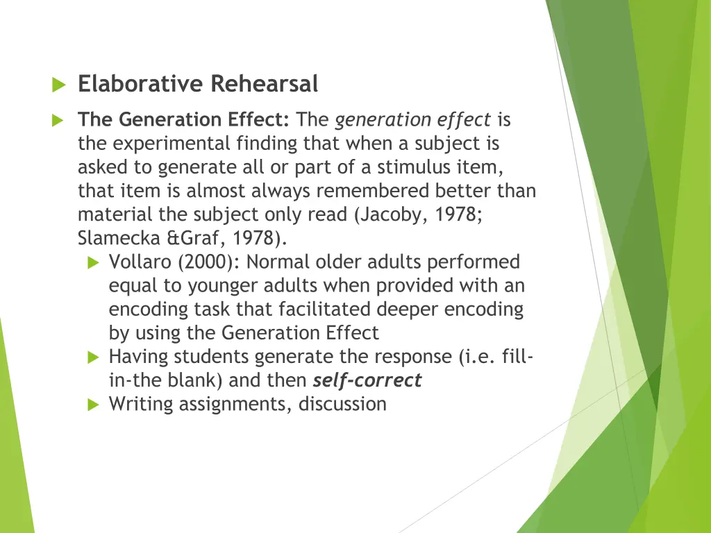elaborative rehearsal