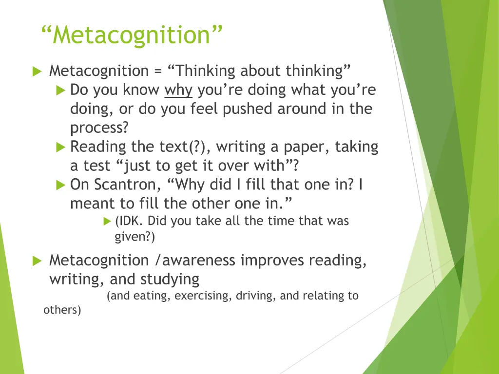 metacognition