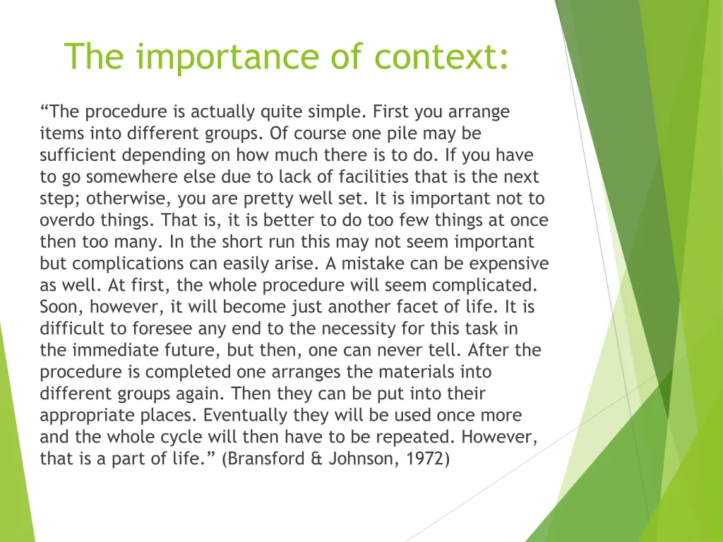 the importance of context