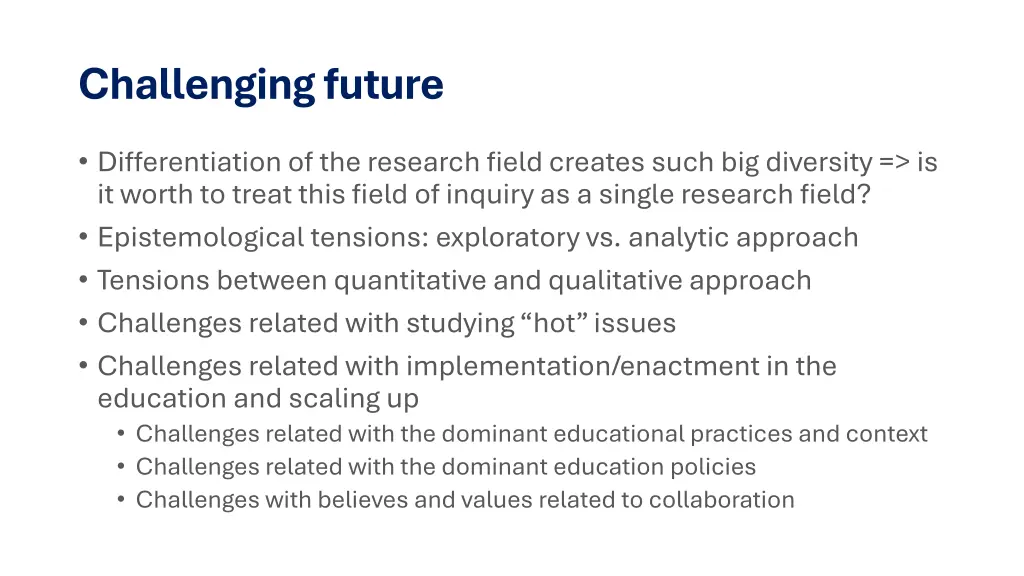 challenging future