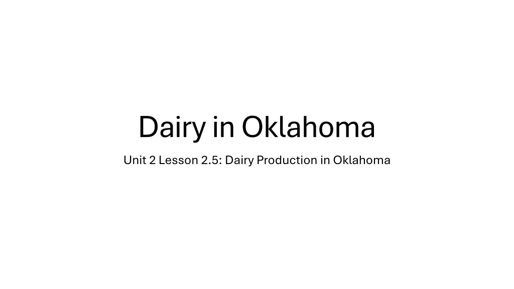 dairy in oklahoma unit 2 lesson 2 5 dairy