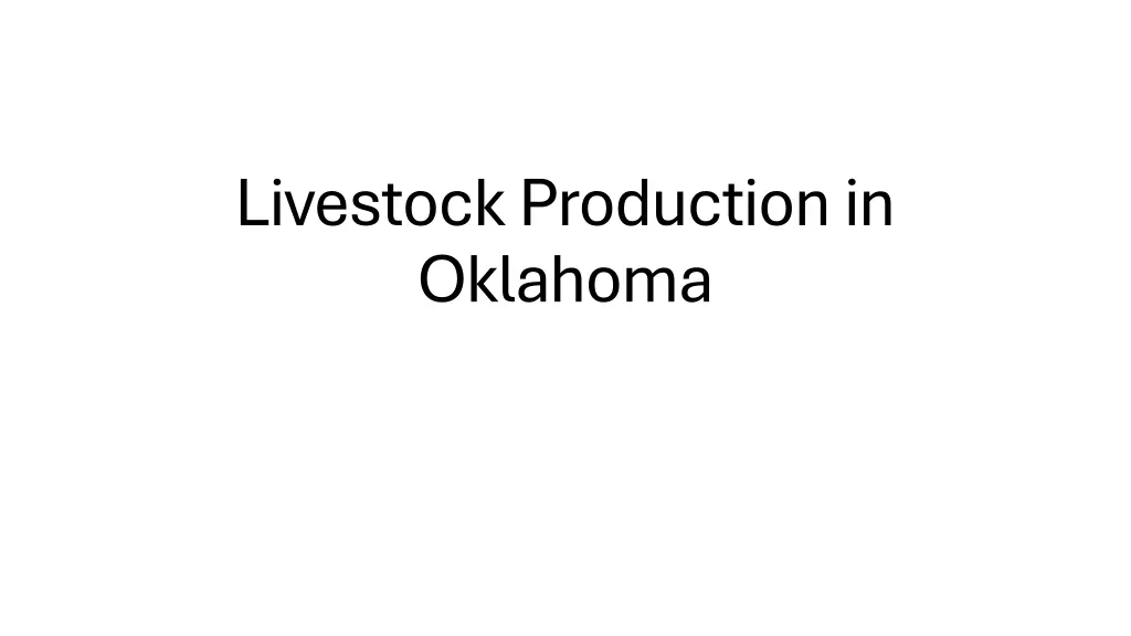 livestock production in oklahoma