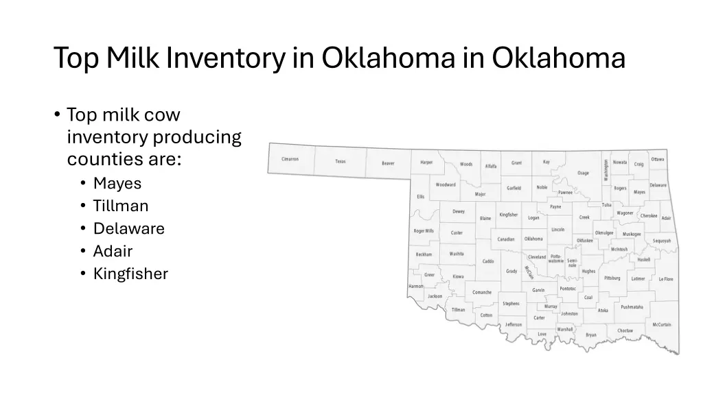 top milk inventory in oklahoma in oklahoma