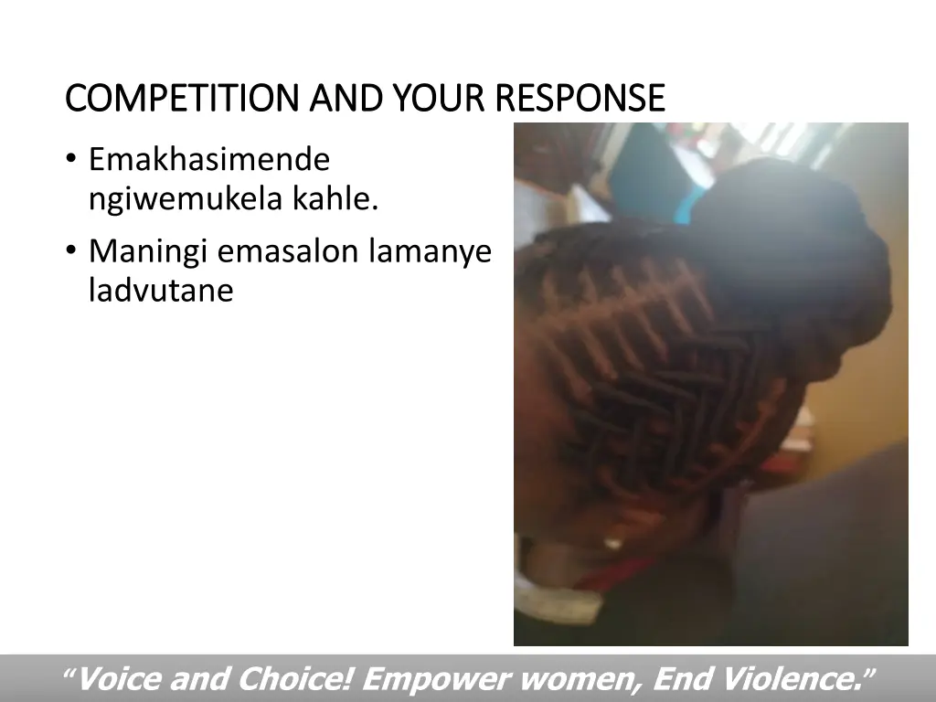 competition and your response competition