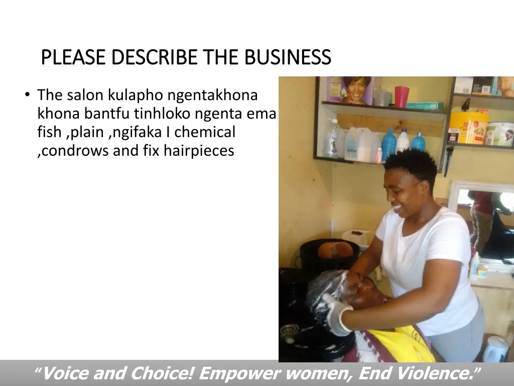 please describe the business please describe