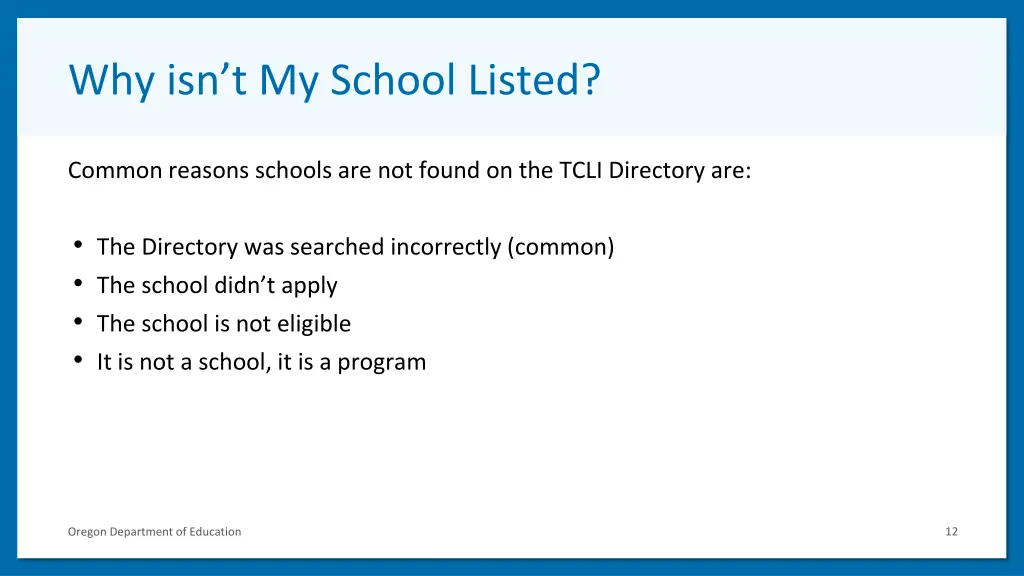 why isn t my school listed