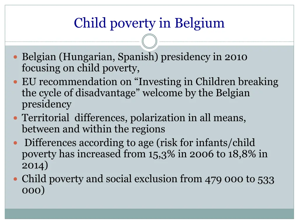 child poverty in belgium