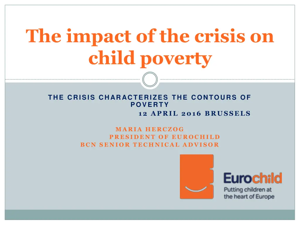 the impact of the crisis on child poverty