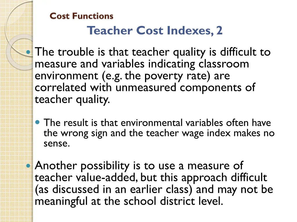 cost functions 1