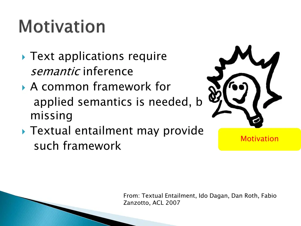 text applications require semantic inference
