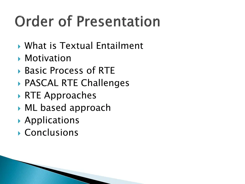 what is textual entailment motivation basic
