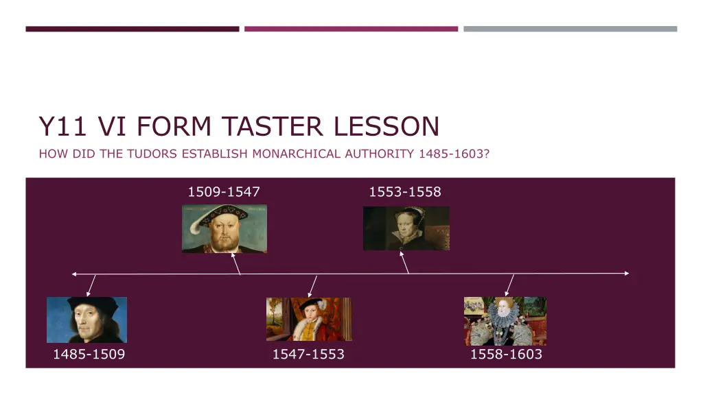 y11 vi form taster lesson how did the tudors