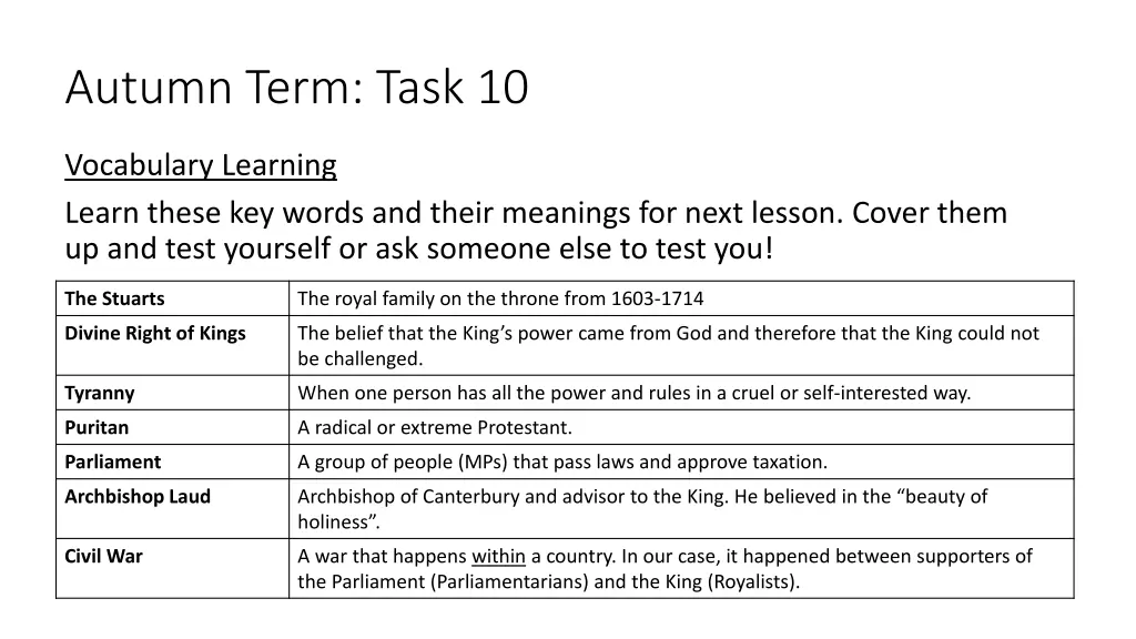 autumn term task 10