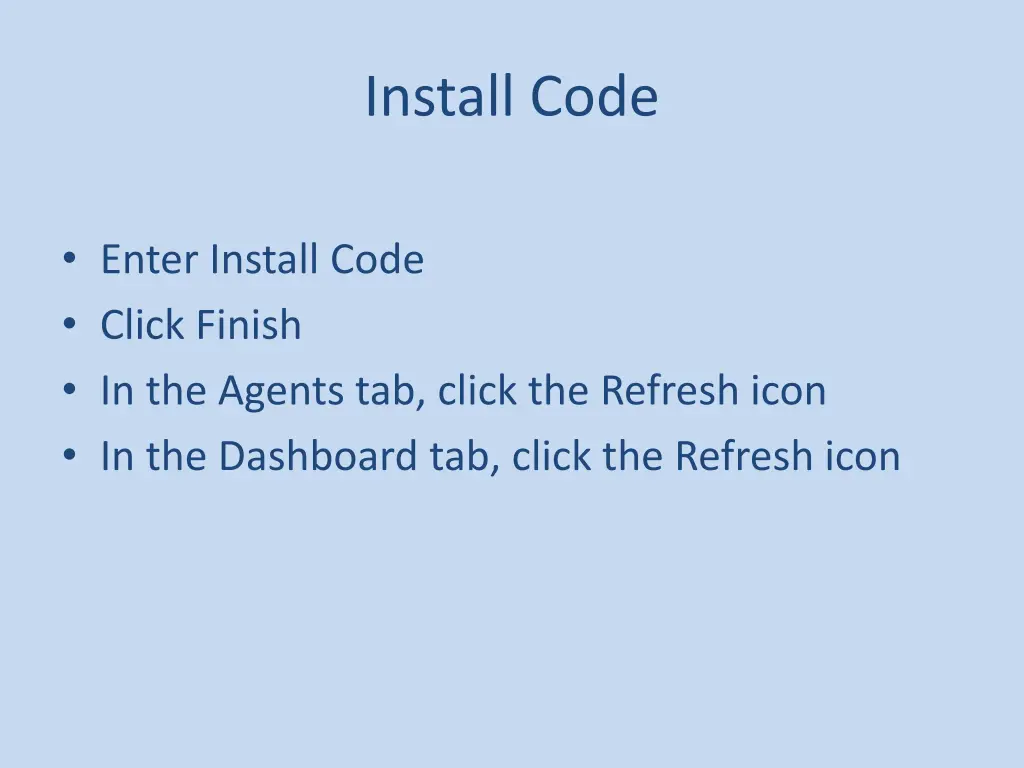 install code