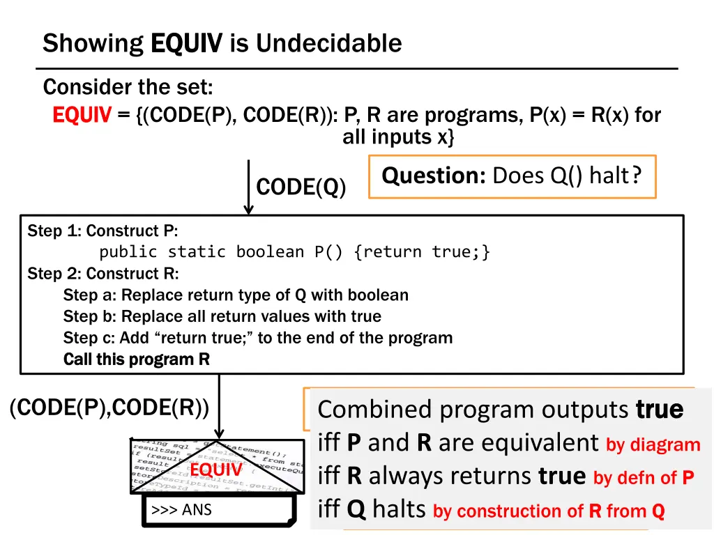 showing equiv