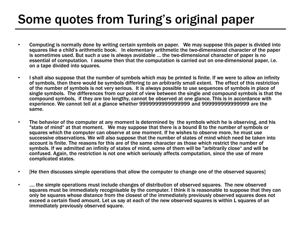 some quotes from turing s original paper