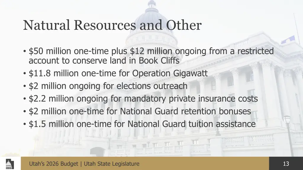 natural resources and other