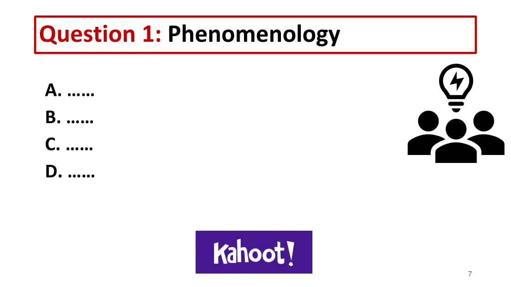 question 1 phenomenology