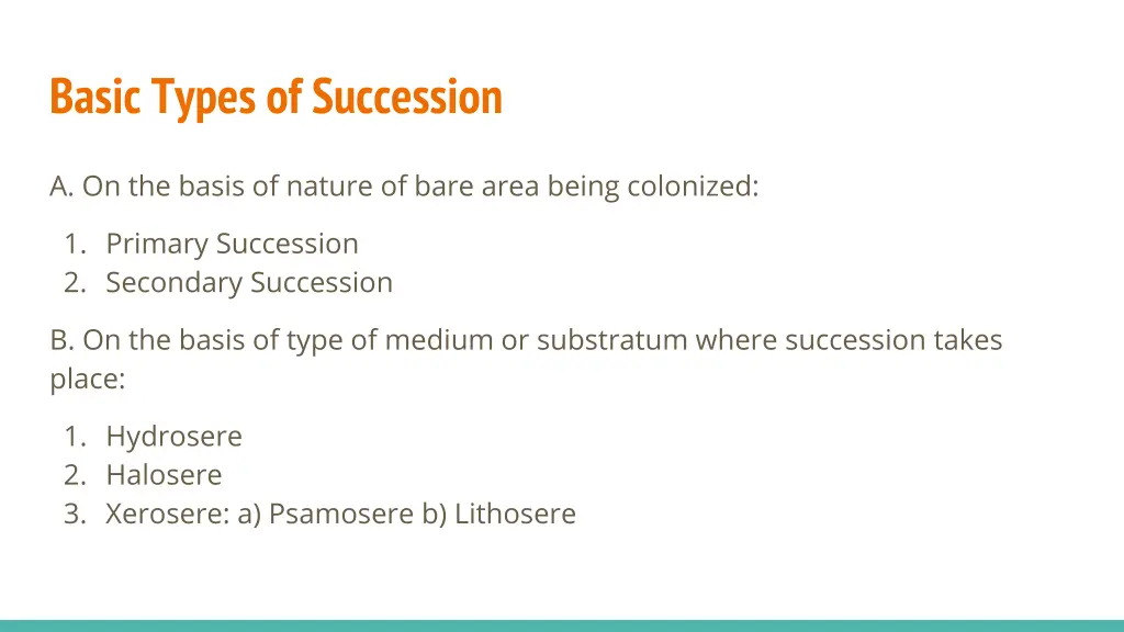 basic types of succession