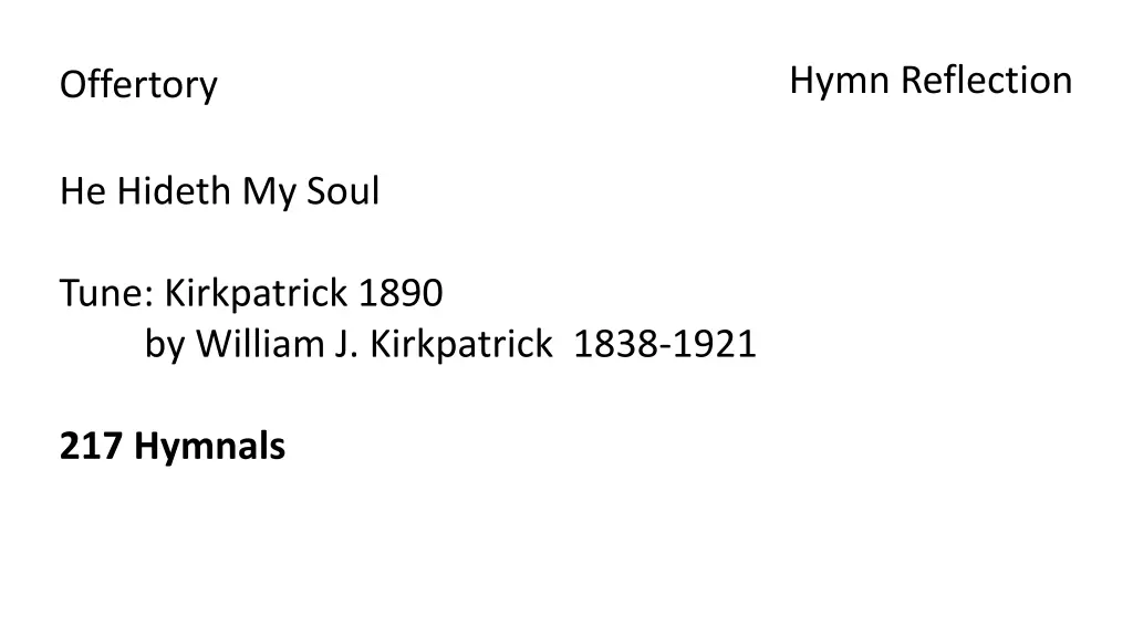 hymn reflection 6
