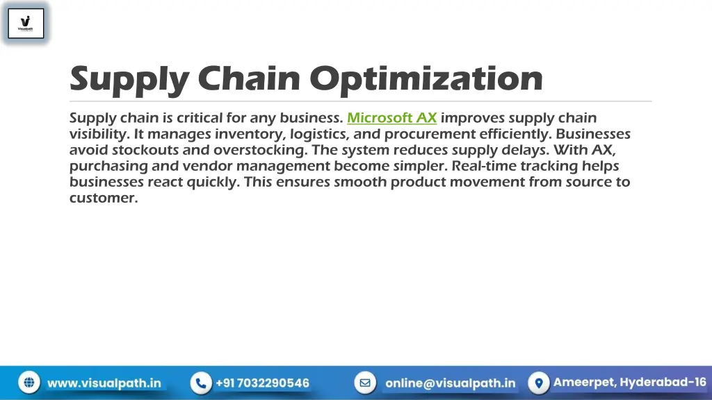 supply chain optimization