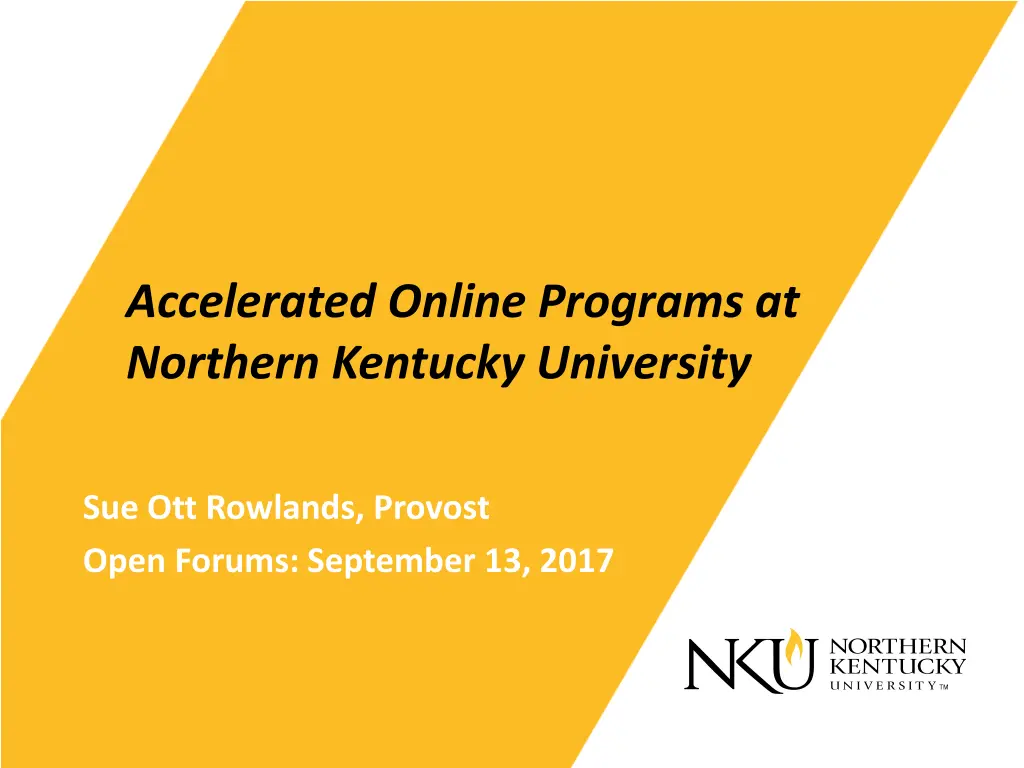 accelerated online programs at northern kentucky