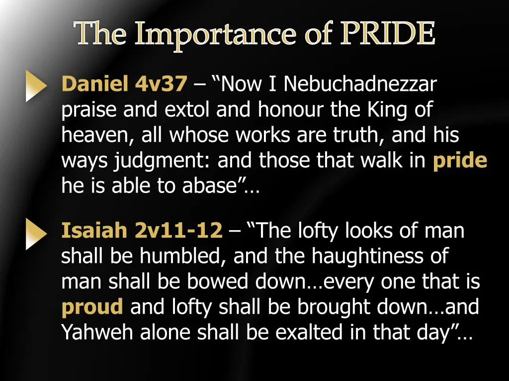 the importance of pride