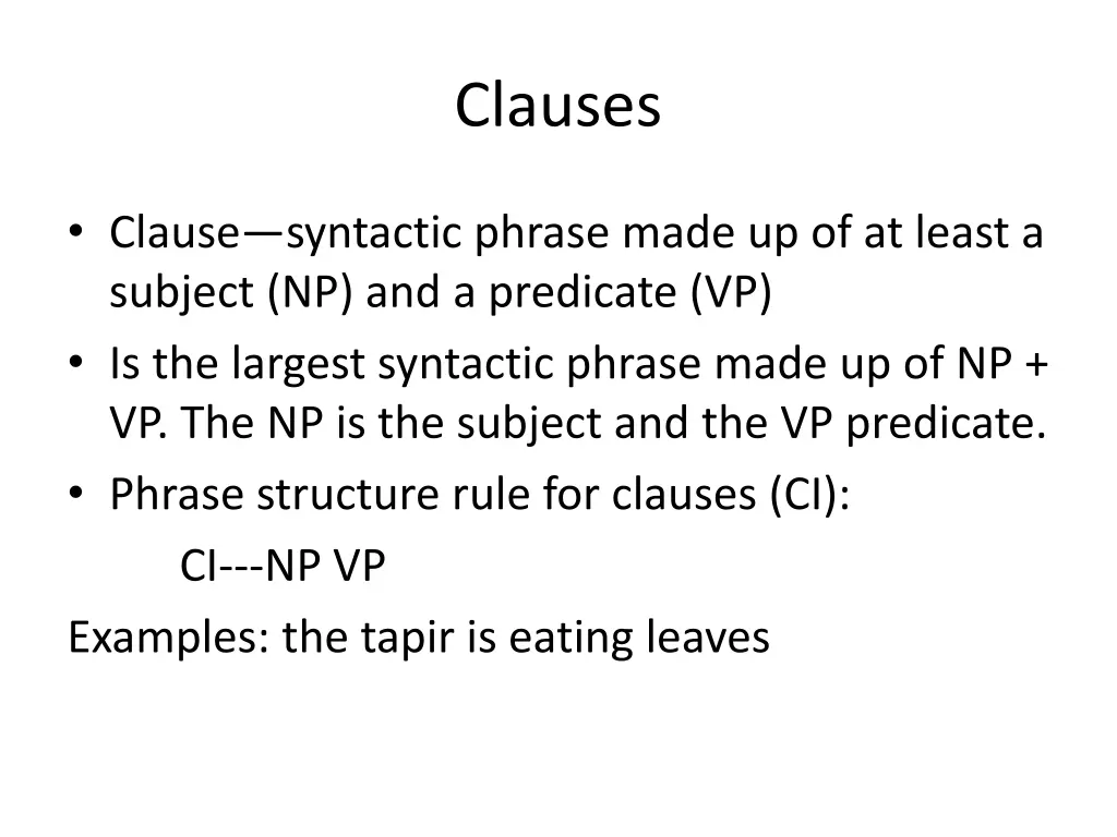 clauses