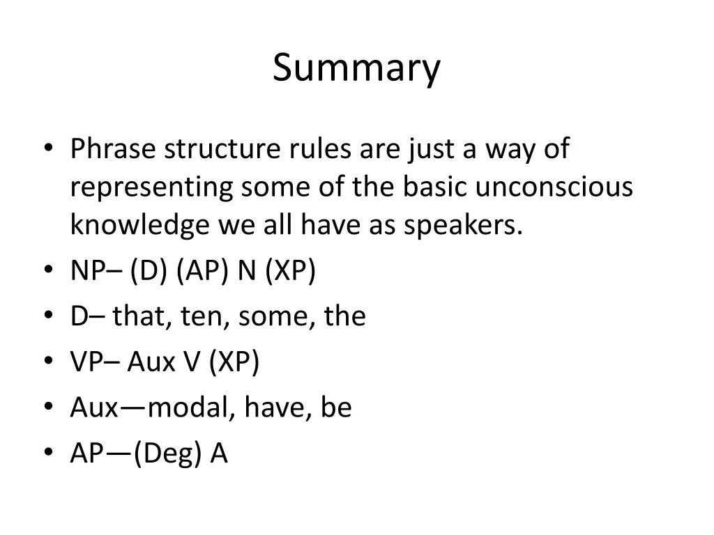 summary