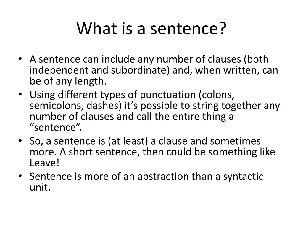 what is a sentence